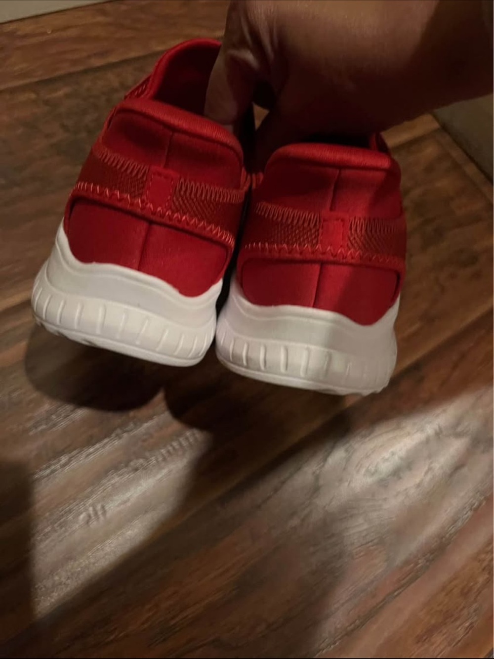 Skechers Red Knit Slip-On Sneakers - Picture 3 of 6